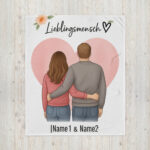 Personalisierte Kuscheldecke „Lieblingsmensch“ mit Namen – Bild 3