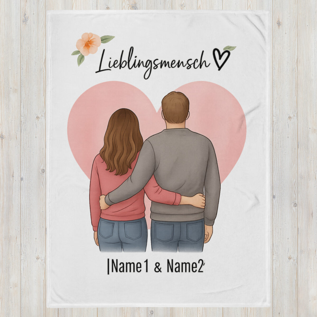 Personalisierte Kuscheldecke „Lieblingsmensch“ mit Namen – Bild 2